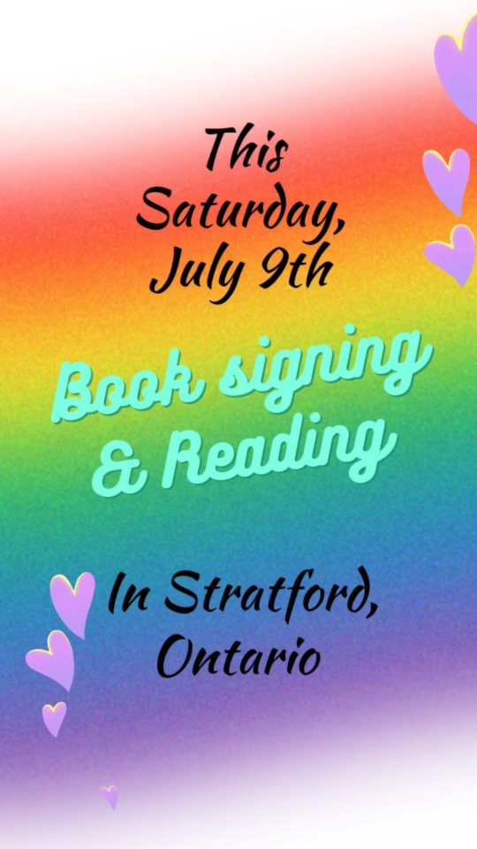 Come meet me, hear me stumble over my words as I attempt to read aloud, and have a chat.

I'm super excited, and can't wait to meet people ❤️

#stratfordontario #booksigning #indieauthor #queerauthor #gaybookstagram #queerbookstagram #stratfordpridecommunitycentre #cjbanksauthor